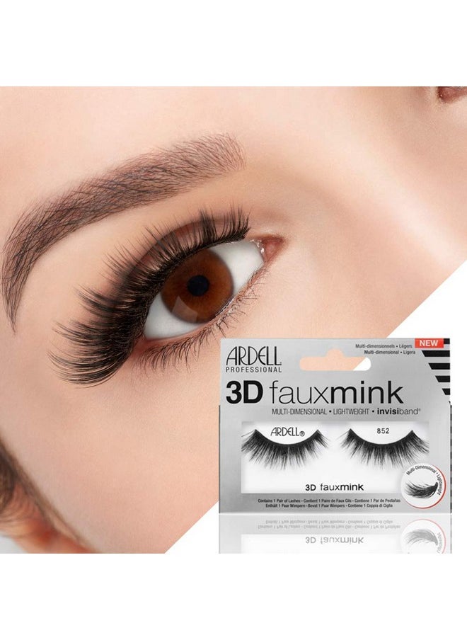 False Eyelashes 3D Faux Mink 852, 4 Pairs