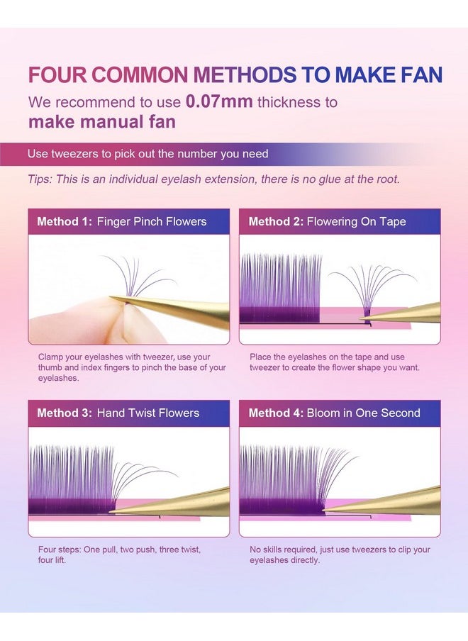 Colored Eyelash Extensions 8 Colors Rainbow 0.15Mm D Curl 13Mm Individual Lashes Color Lash Clusters Purple Blue Pink Brown Classic Professional Salon Supplies