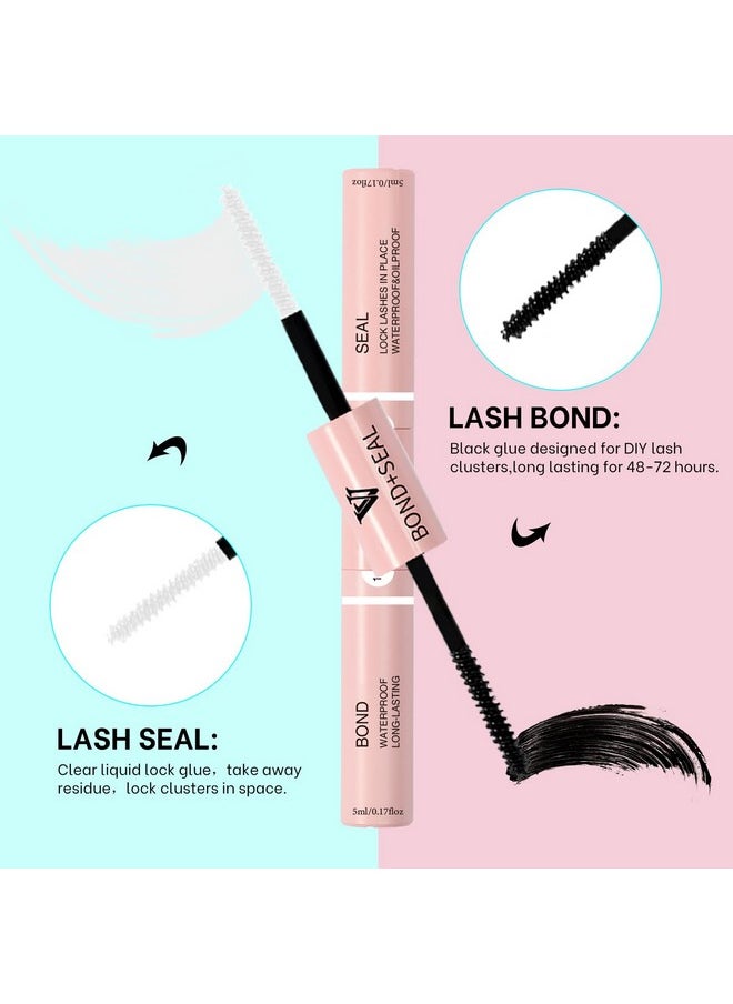 Diy Lash Extension Kit 280 Clusters Individual Lashes Kit 30D 40D 0.07D-10-16Mm Lash Clusters, Lash Bond And Seal, Lash Tweezer For Diy Eyelash Extension At Home（Kit-30D+40D-0.07D-10-16Mix）