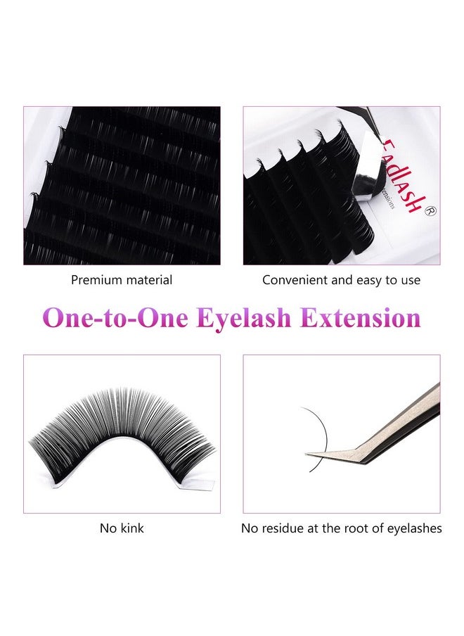Extensions Fadlash D Curl Lash Extensions Mixed Tray 8-14Mm 0.20Mm Silk Classic Eyelash Extensions Supplies (0.20-D, Mix 8-14Mm)