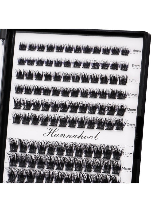 12Rows-Large Tray Mixed 8-10-12-14-16Mm/Mixed 14-15-16Mm/Mixed14Mm-16Mm/Mixed 18-20Mm Wide Stem Individual False Eyelashes Dramatic Black Cluster Eyelashes (Mixed 8-10-12-14-16Mm)