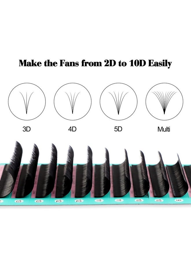 Eyelash Extension Supplies D Curl 0.07 Rapid Volume Lash Extensions Easy Fan 3D 4D 5D 6D 7D 10D Automatic Blooming Flower Lashes Self Fanning Russian Individual （D-0.07,8-15Mm）