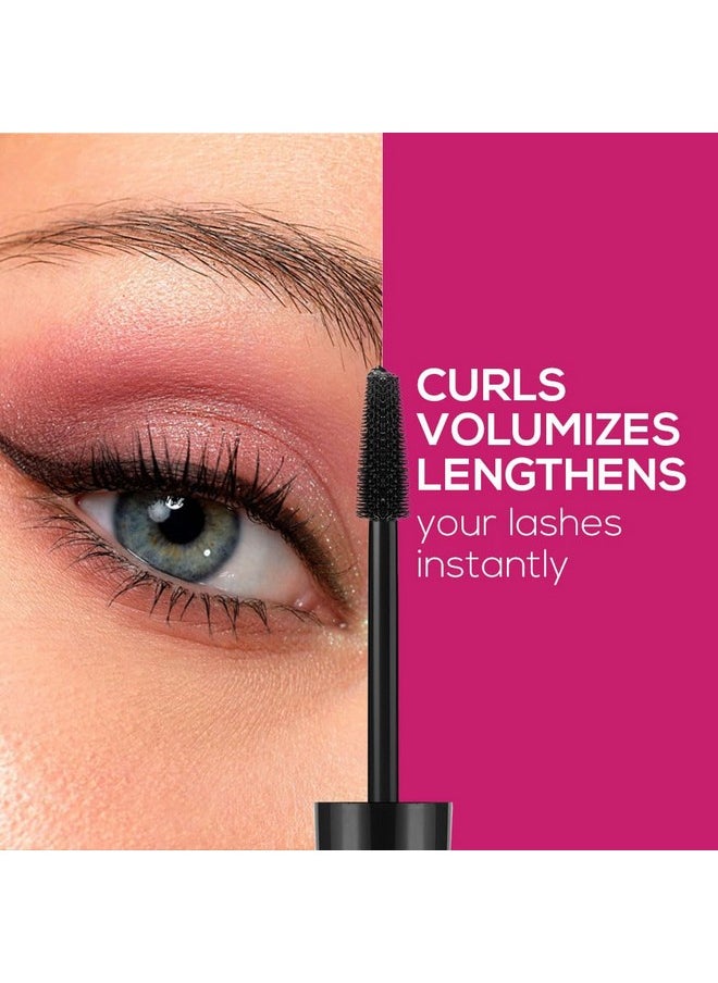 Power Lash Mascara, Darkest Black, Instantly Curls, Lengthens & Volumizes, Long-Lasting Clump-Free Formula, Water-Resistant, Highly Pigmented, Enriched With Castor Oil, 10Ml