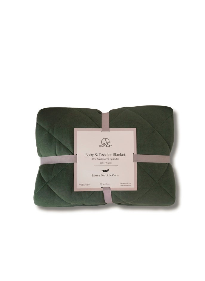 Organic Bamboo Baby & Toddler Blanket Green