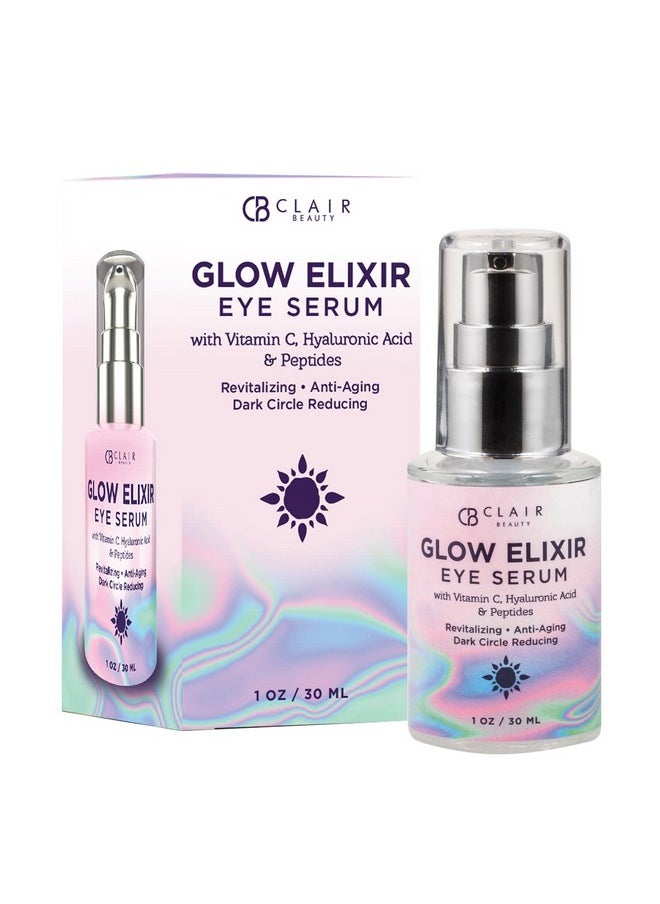 Vitamin C & Hyaluronic Acid Under Eye Serum - Reduce Eye Bags, Puffiness, Dark Circles & Wrinkles, Lifting Eye Serum - Cruelty Free Korean Skin Care For All Skin Types