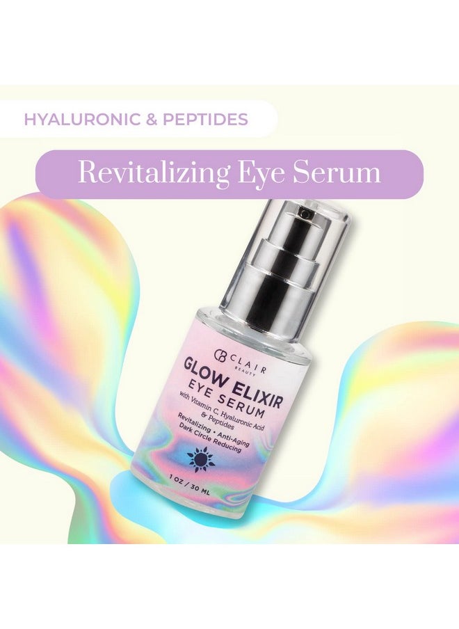 Vitamin C & Hyaluronic Acid Under Eye Serum - Reduce Eye Bags, Puffiness, Dark Circles & Wrinkles, Lifting Eye Serum - Cruelty Free Korean Skin Care For All Skin Types