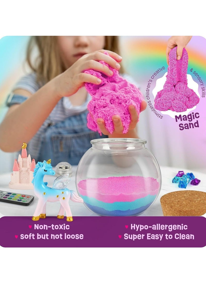 Dinosaur Terrarium Kit for Kids Dino Kid Crafts with DIY Moon Lamp Painting Kit Birthday Gift for Boys Ages 4-12 Year Old Arts and Crafts for Boys and Kids Dinosaur Toys for Boys (Unicorn)