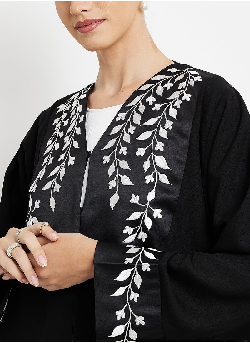 Embellished Abaya with Embroidery with Shella