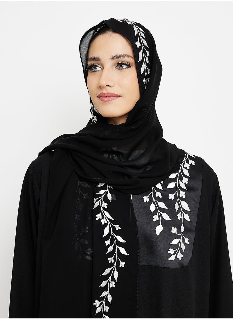 Embellished Abaya with Embroidery with Shella