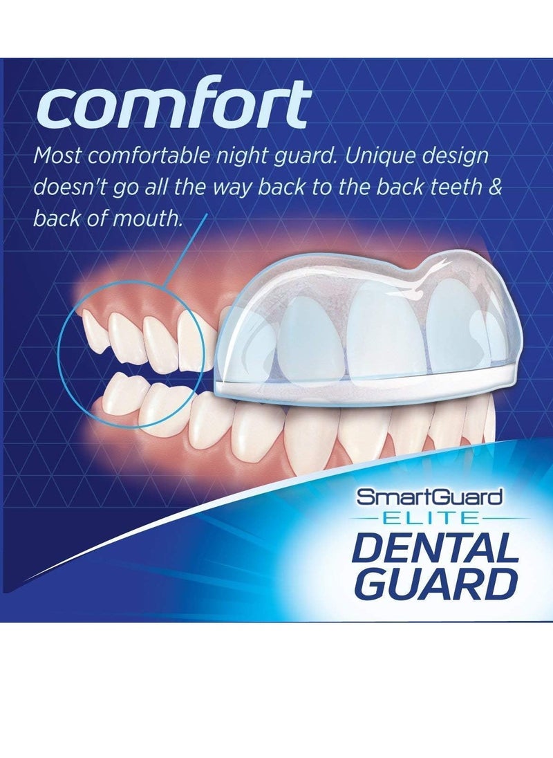Dental Guard SMARTGUARD ELITE (2 Guards 1 Travel case) Front tooth Custom Anti Teeth Grinding Night Guard for Clenching - Dentist Designed - Bruxing Splint Mouth Protector for Relief of Symptoms