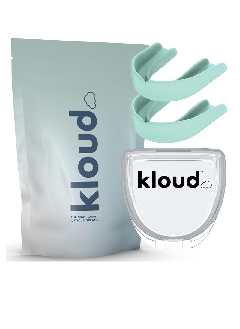 Kloud Night Guard - Mouth Guard for Clenching Teeth and Grinding Teeth, 2 Pack Custom Moldable Dental Mouth Guard