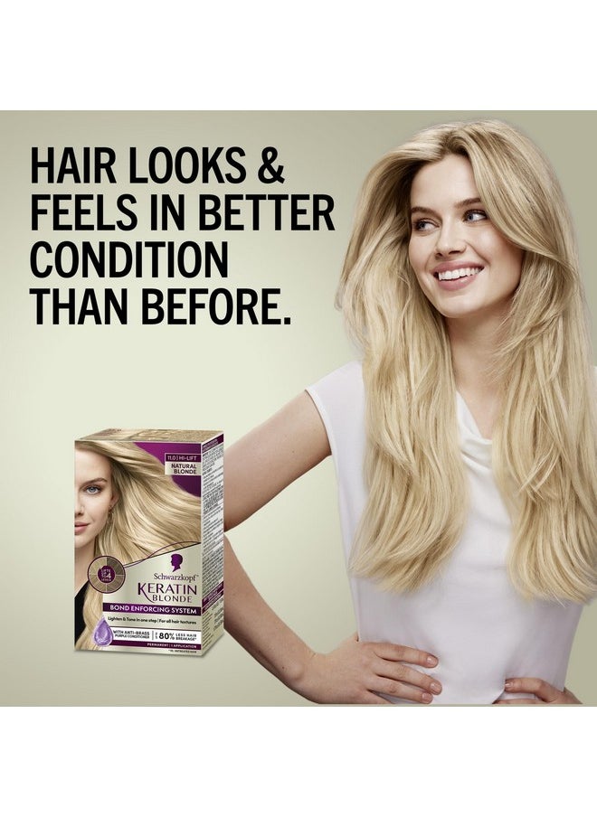 Keratin Blonde Hair Dye Natural Blonde 11.0, Hi-Lift Permanent Color, 1 Application - Hair Color Enriched With Keratin, Lightens Up To 4 Levels And Protects Hair From Breakage*