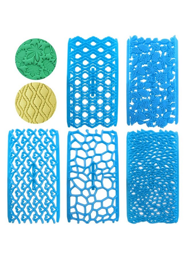 5 Pcs Cake Fondant Embossing Mould Cake Decor Fondant Impression Mold Set Different Patterns Fondant Embosser Baking Decoration Mold For Fondant Cake Candy Chocolate Cookie Cupcake