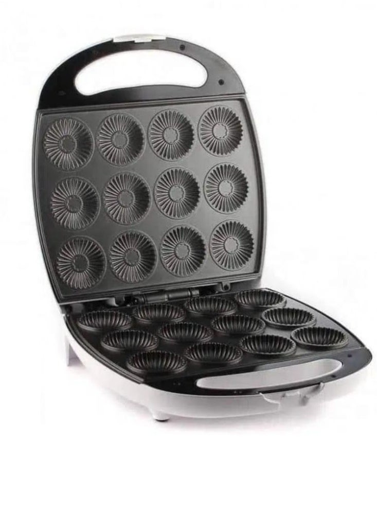 Mamul Maker 12-Piece Cookie Maker, Non-Stick Electric Cookie Press for Effortless Baking, Perfect for Mamul, Traditional Cookies, Snacks & Desserts – Easy-to-Clean, White
