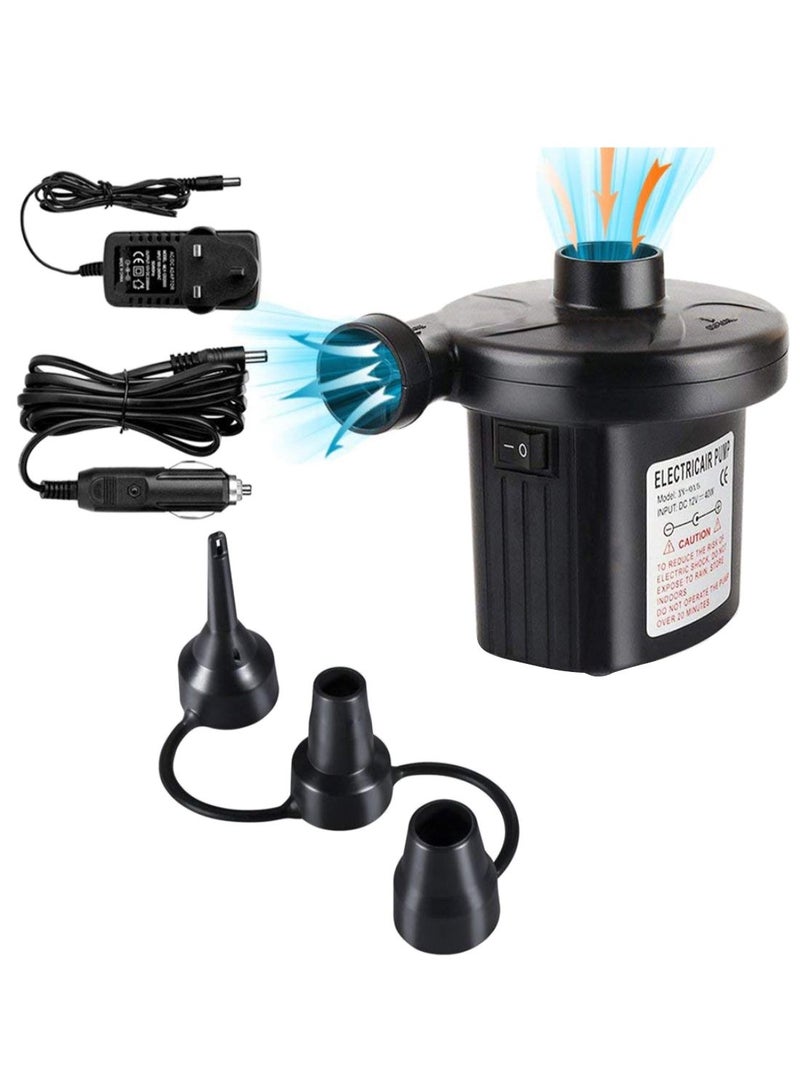 Portable Inflate Electric Air Pump Black