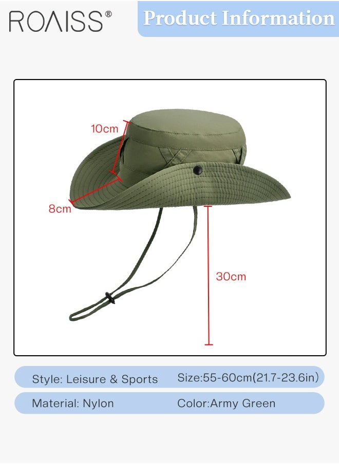 Wide Brim Sunscreen Bucket Hat for Men Women , UPF 50+ Fishing & Bucket Hat Sun Protection Beach Sun Hat for Hiking Camping Safari Adjustable Size