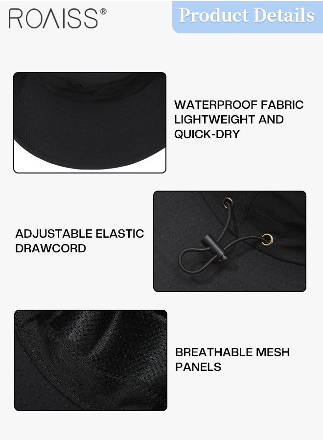 Wide Brim Sunscreen Bucket Hat for Men Women , UPF 50+ Fishing & Bucket Hat Sun Protection Beach Sun Hat for Hiking Camping Safari Adjustable Size