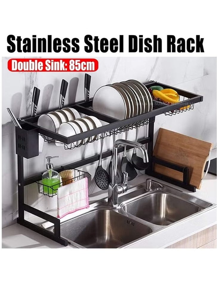 Above The Sink, Dish Drying Rack, Stainless Steel Kitchen Supplies Storage Rack, Display Rack, Drainer