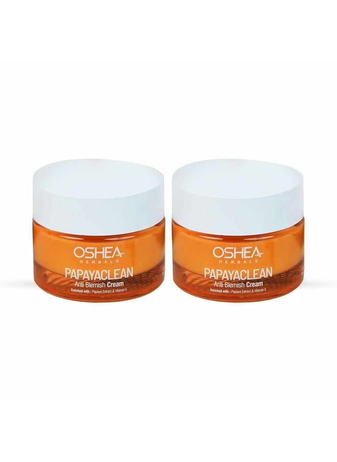 Herbals Papayaclean Anti Blemish Face Cream For All Skin Types | Hydrates, Removes Dark Spots & Blemishes | With Papaya Extract & Vitamin E - 50 G(Pack Of 2)