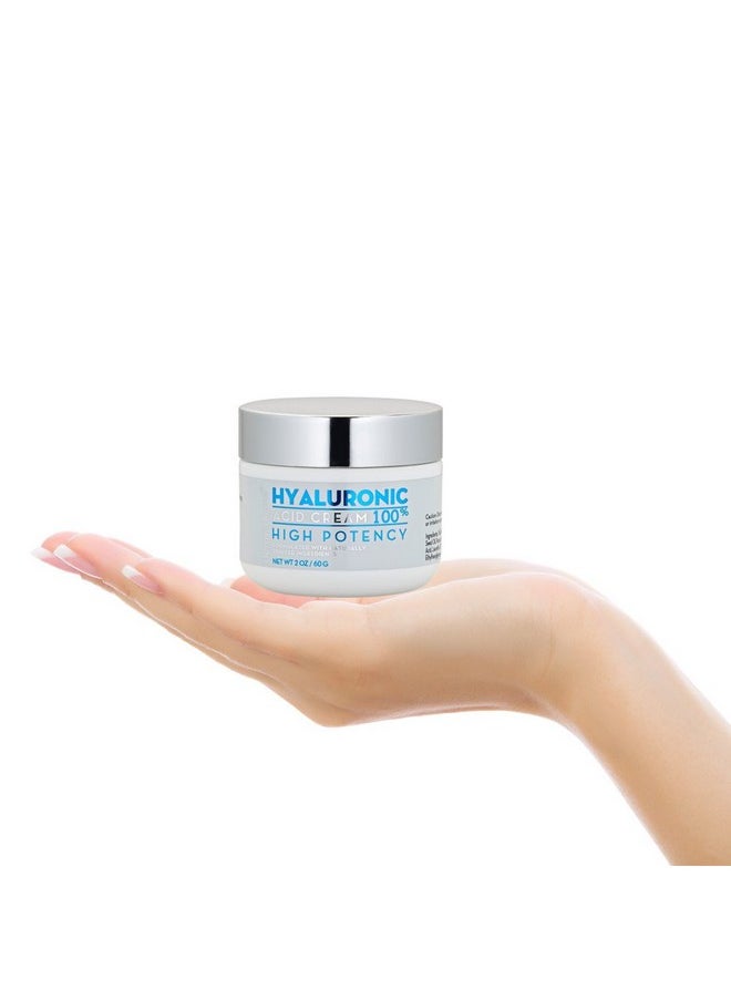 100% Hyaluronic Acid Cream Face W/Jojoba Oil & Apricot Oil Professional Grade Intense Hydration Keeps Skin Looking Plump & Feeling Moisturized Skin Color & Tone