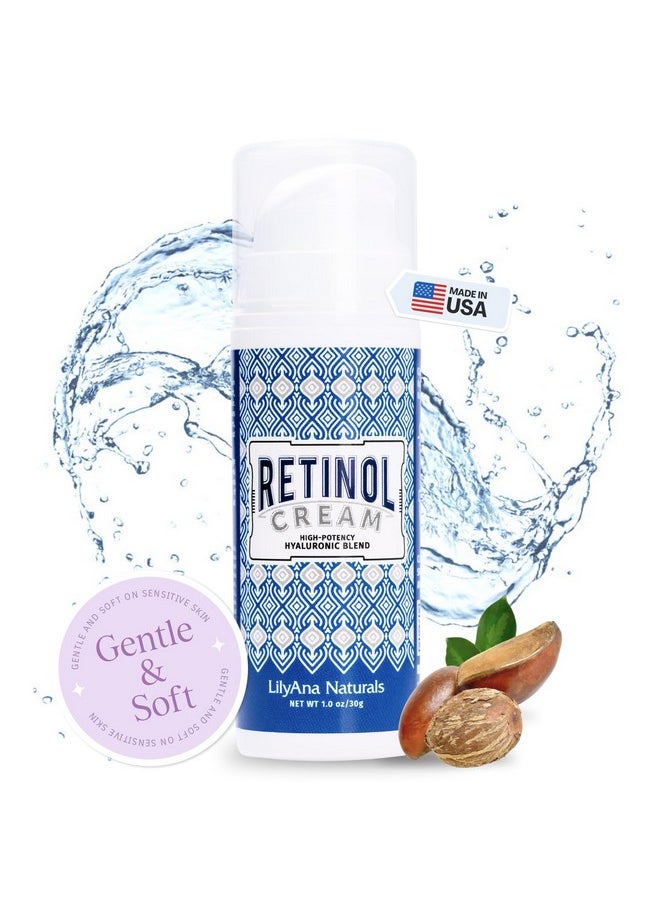 Retinol Face Cream - Anti Aging Moisturizer, Wrinkle Reducer, Made In Usa - 1Oz