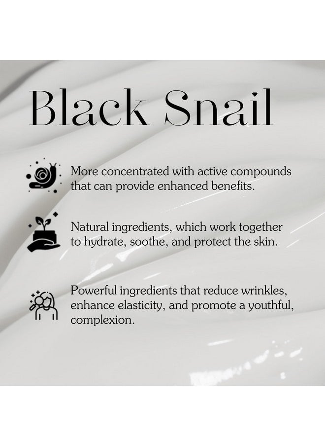 Black Snail All In One Cream, Premium, Snail Repair Cream, Intensive Care, Korean Skin Care, Facial Moisturizing, Snail Mucin Extract, Wrinkle Care, Firming (75Ml / 2.54 Fl Oz)