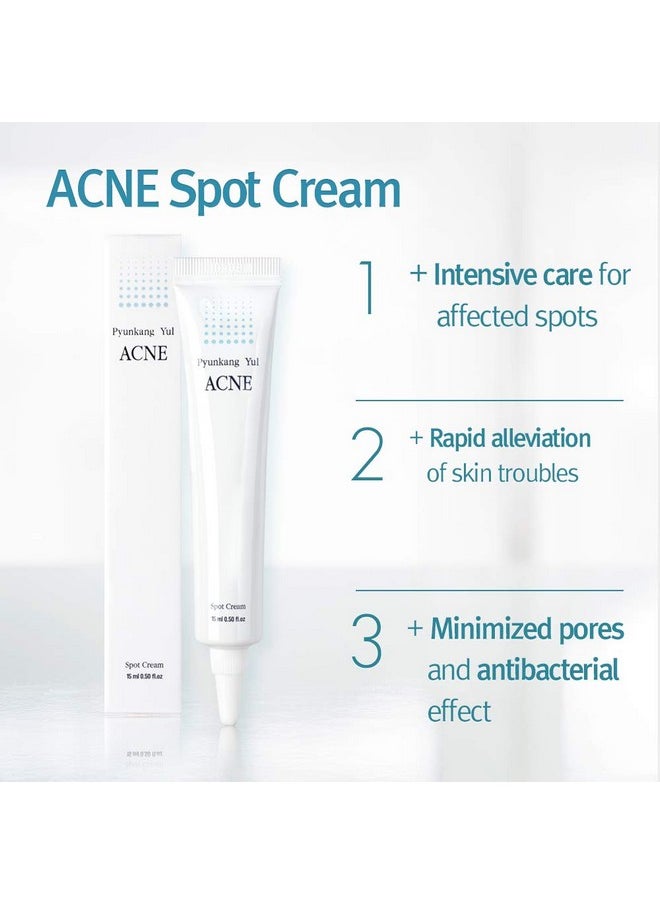 Acne Spot Cream - Acne Skin Care Spot Treatment For Face - Rapid Alleviation Of Skin Troubles - Salicylic Acid Bha - Natural Ingredients From Oriental Medicine - Minimize Pores 0.5 Fl Oz