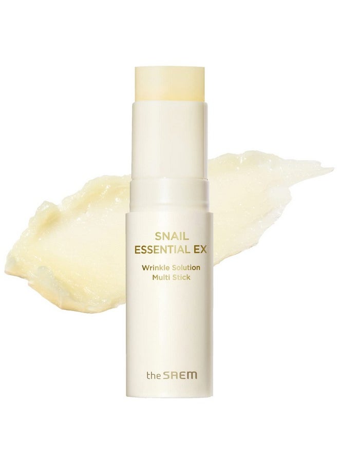 Snail Essential Ex Wrinkle Solution Multi-Purpose Balm Stick - Anti Aging & Moisturizing - Face & Eye Treatment - With Snail Collagen & Honey For Moist Glow, 0.4Oz.