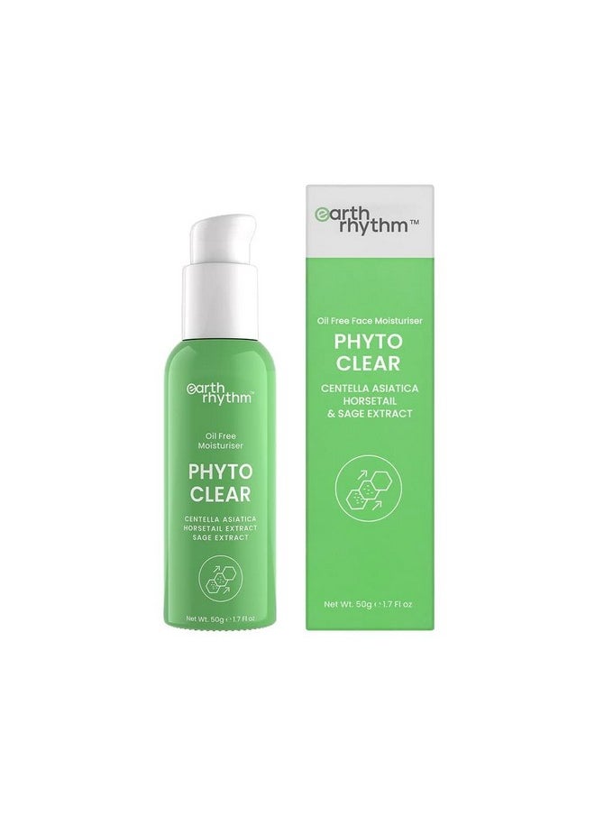 Phyto Clear Oil Free Moisturizer, Hydrates & Moisturize Skin, For Acne & Redness With Centella Asiatica, Sage Extract, For Oily & Acne Prone Skin, Men & Women - 50 Ml