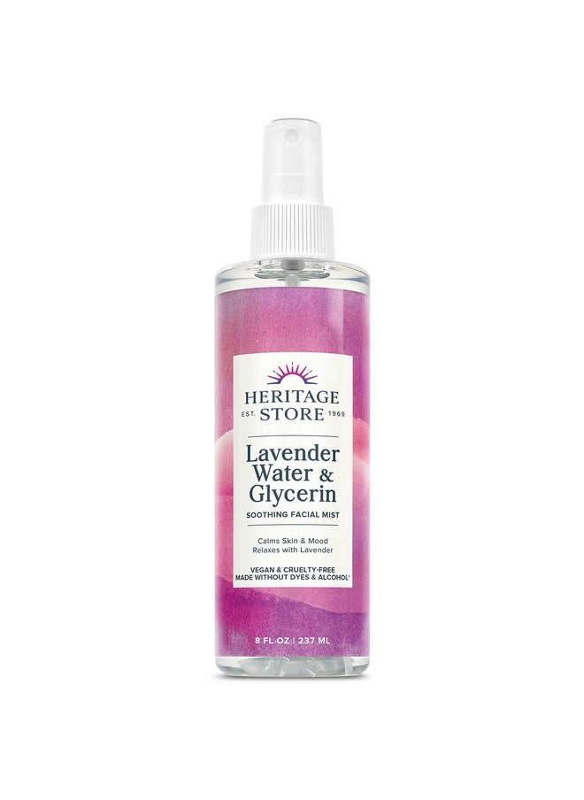 Lavender Flower Water & Glycerine Benefits Skin, Hair & More Aromatherapy Mist Spray 8 Oz