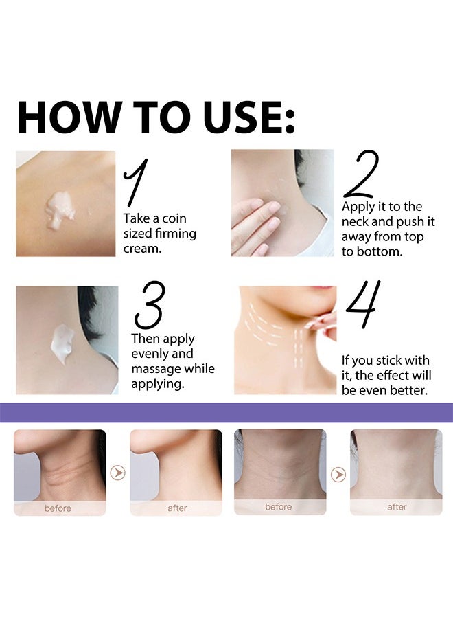Retinol Neck Cream Fade Neck Lines,Firming and Moisturizing Brighten Skin Neck Massage,Reshape Swan Neck 40g