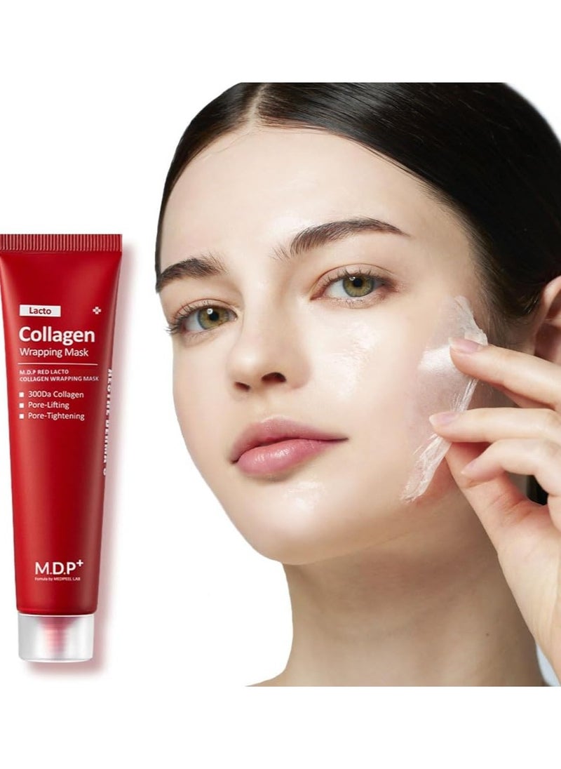 MDP+ RED LACTO COLLAGEN WRAPPING MASK, Glowy Skin, Skin Elasticity, Pore Lifting | 2.36fl.oz, 70ml
