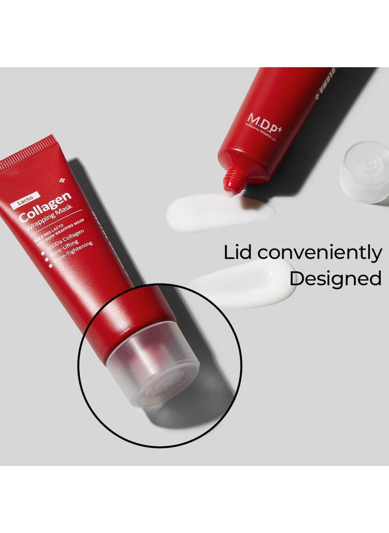 MDP+ RED LACTO COLLAGEN WRAPPING MASK, Glowy Skin, Skin Elasticity, Pore Lifting | 2.36fl.oz, 70ml