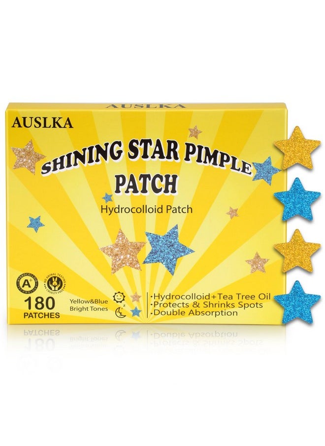 Shining Star Pimple Patches -Hydrocolloid Patch For Covering Zits And Blemishes, Pimple Patches Cute, Spot Stickers For Face And Skin (180 Count)