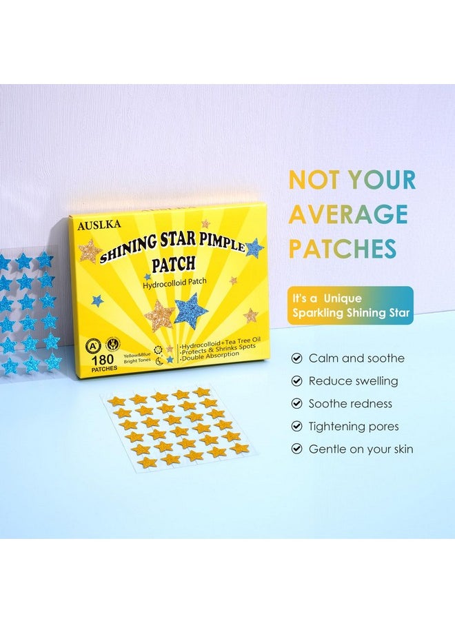 Shining Star Pimple Patches -Hydrocolloid Patch For Covering Zits And Blemishes, Pimple Patches Cute, Spot Stickers For Face And Skin (180 Count)