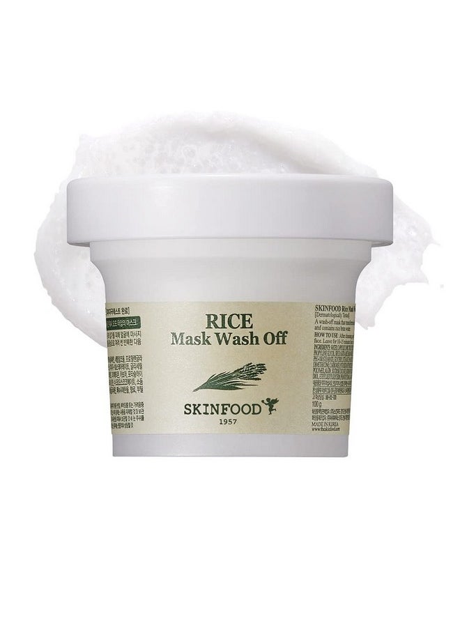 Skinfood Rice Mask Wash Off 3.5Oz / Gently Exfoliates The Skin/Softening With Nutrient Rich Rice