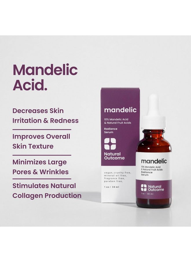 Mandelic Acid 10% | Anti-Aging Aha Facial Serum With Hyaluronic Acid | Targets Fine Lines, Dark Spots, And Wrinkles | Clarifies Acne And Stimulates Natural Collagen Production | 1 Oz