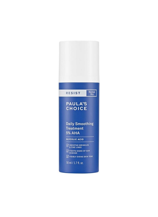 Resist Daily Smoothing Treatment 5% Aha With Glycolic Acid & Ceramides, Anti-Aging Lotion Exfoliant For Dry Skin - 50 Ml