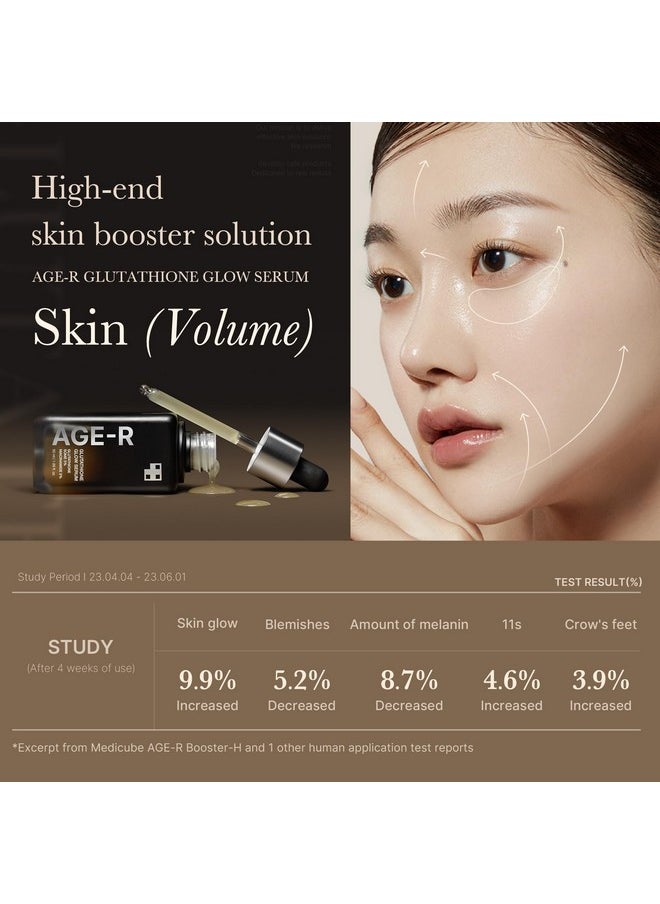 Age-R Glutathione Glow Serum - Antioxidant & Elasticity Care Serum For 24Hr Pure Radiance, Korean Glass Glow Skin, Daily Use For Youthful Skin, Korean Skincare