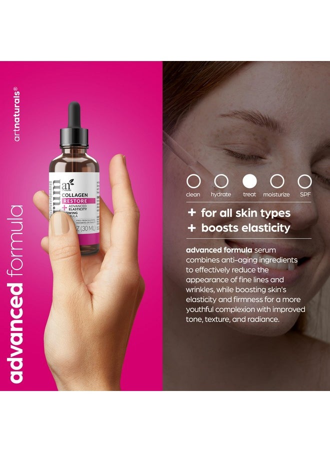 Collagen Booster Serum For Face - Anti-Aging Reduces Wrinkles And Boosts Collagen - Heals And Repairs Skin - Improves Tone And Texture - Hyaluronic Acid & Vitamin E - 1 Oz.