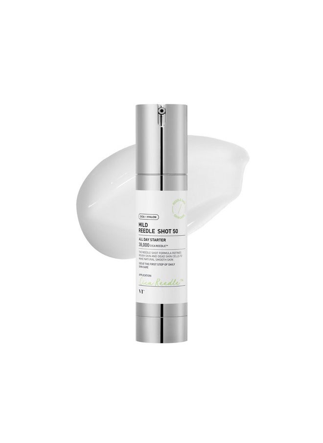 Cica Reedle Shot 50, Day&Night Mild Exosome, Microneedling Serum, Centella Asiatica, Hyaluronic Acid, Propolis, Soft Skin, Regeneration, Glass Skin, Korean Skin Booster 1.69Fl Oz(50Ml)