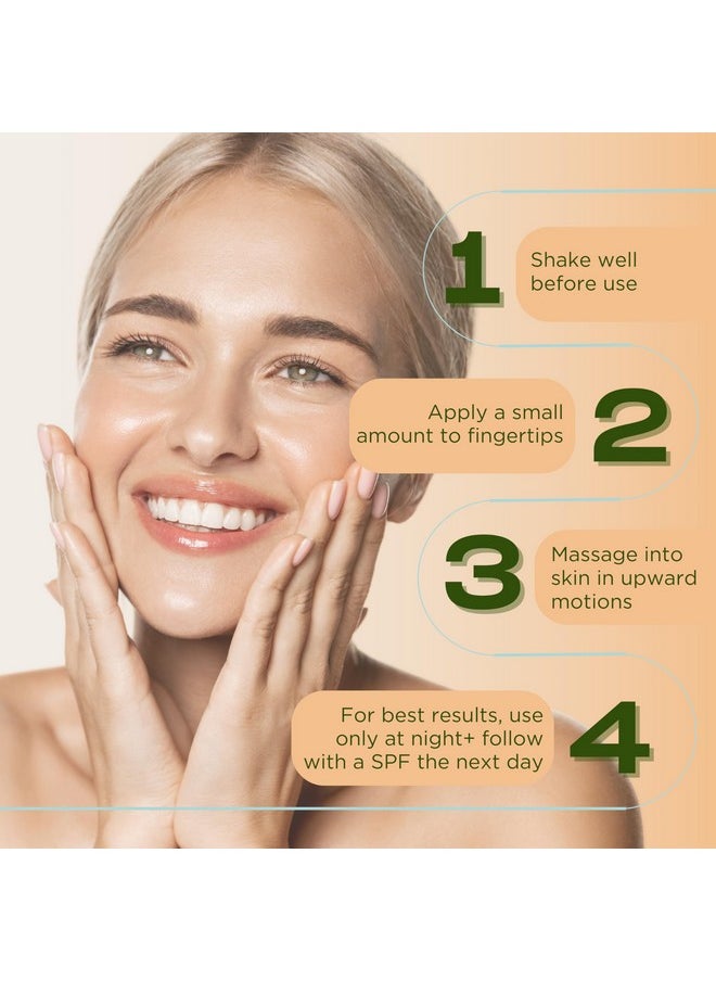 Retinol Serum For Face, 2.5% Retinol Bakuchiol, Minimizes Lines, Wrinkles, Discoloration And Signs Of Aging, With Hyaluronic Acid And Squalane, 1 Fl Oz