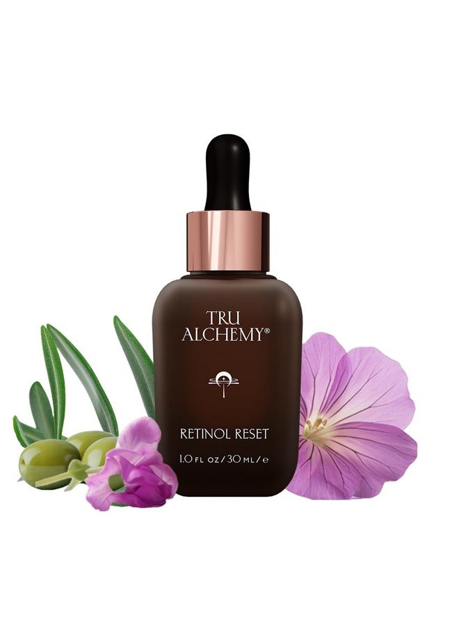 Retinol Reset Revitalizing Retinol Serum For Face - Wrinkle Appearance Serum & Retinol Cream For Face W/Bakuchiol, Niacinamide For Overnight Renewal W/Long-Term Radiance - 1 Fl Oz