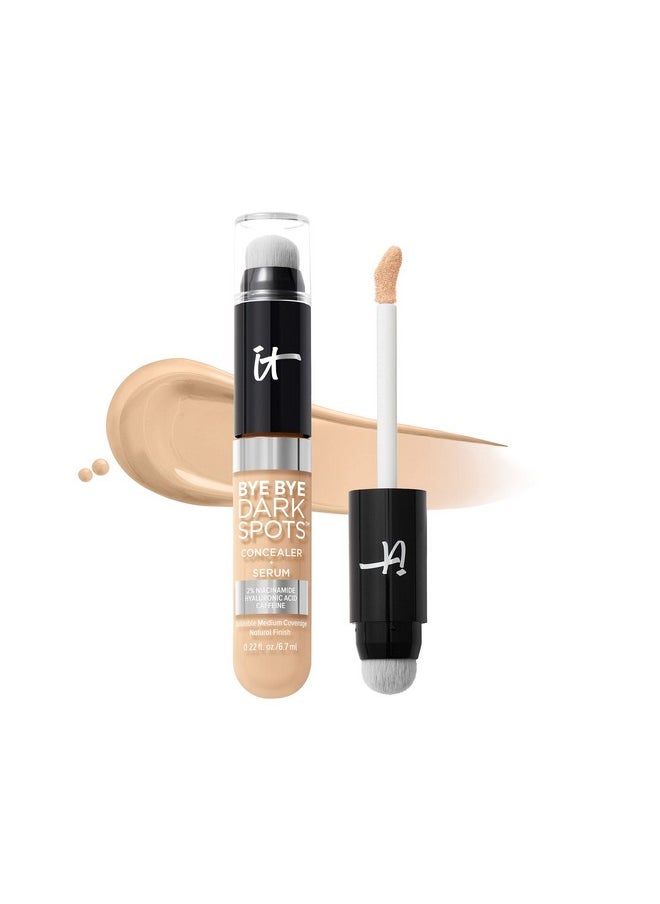 Bye Bye Dark Spots Concealer + Brightening Serum - 2% Niacinamide, Hyaluronic Acid & Caffeine - Medium Coverage, Natural Finish, All Skin Types - 12 Fair Warm, 0.22 Fl. Oz