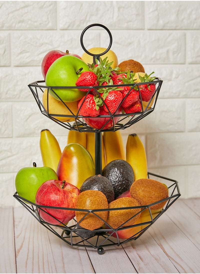 2-Tier Countertop Fruit Basket Stand