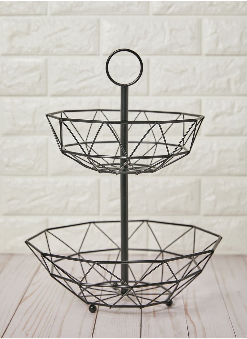 2-Tier Countertop Fruit Basket Stand