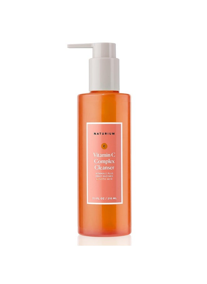 Vitamin C Complex Cleanser, Gently Exfoliating & Deeply Cleansing Foaming Face Wash Gel With Phytic Acid & Fruit Enzymes, 7.1 Oz