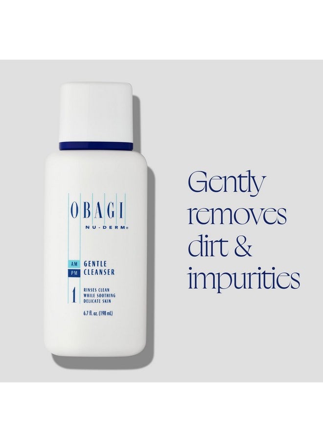 Obagi Nu-Derm Gentle Cleanser - Mild Face Cleanser That Removes Daily Impurities & Build-Up For Normal To Dry & Sensitive Skin - 6.7 Oz