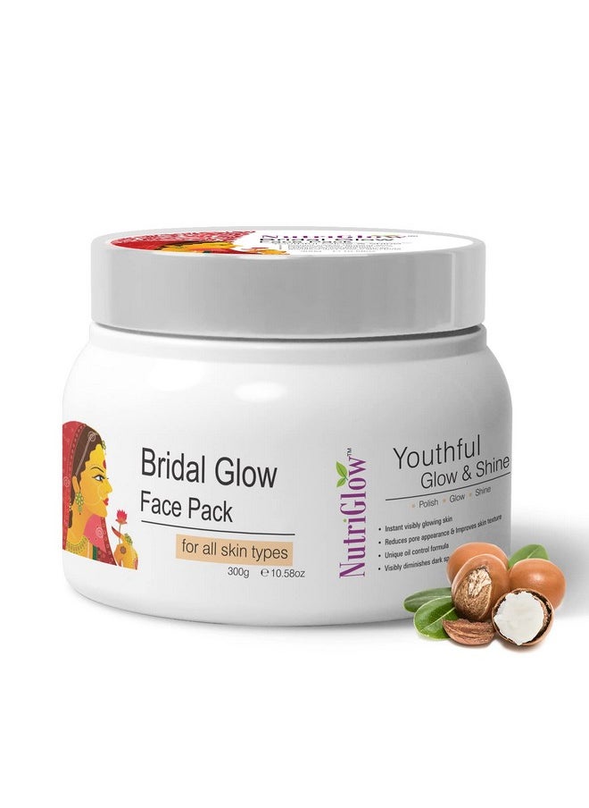 Bridal Glow Face Pack For Deep Exfoliation Blackhead, Removal Refining Pores, Instant Brightening And Hydrating Skin, All Skin Types, No Parabens & Sulphates, 300Gm