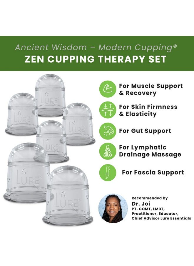 Silicone Cupping Therapy Set 6 Professional Massage Cupping Cups For Cupping Therapy Cup Kit For Massage, Myofascial Release, Cellulite Reduction